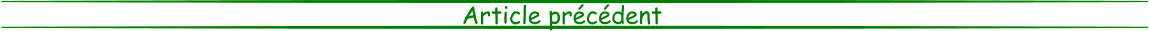 Article précédent