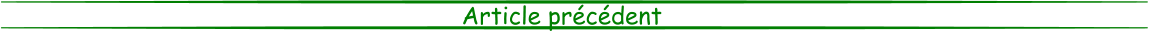 Article précédent