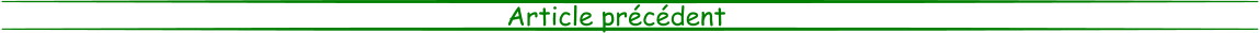 Article précédent